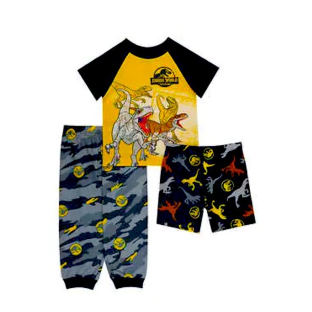 NWT Jurassic World 3 piece pajamas